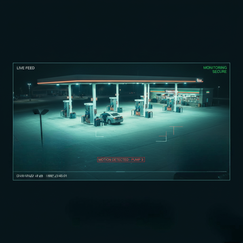 24/7 live CCTV monitoring services & Smart Security for gas stations