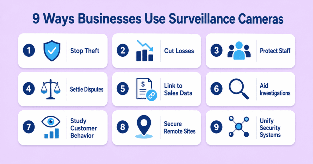 Surveillance cameras in business