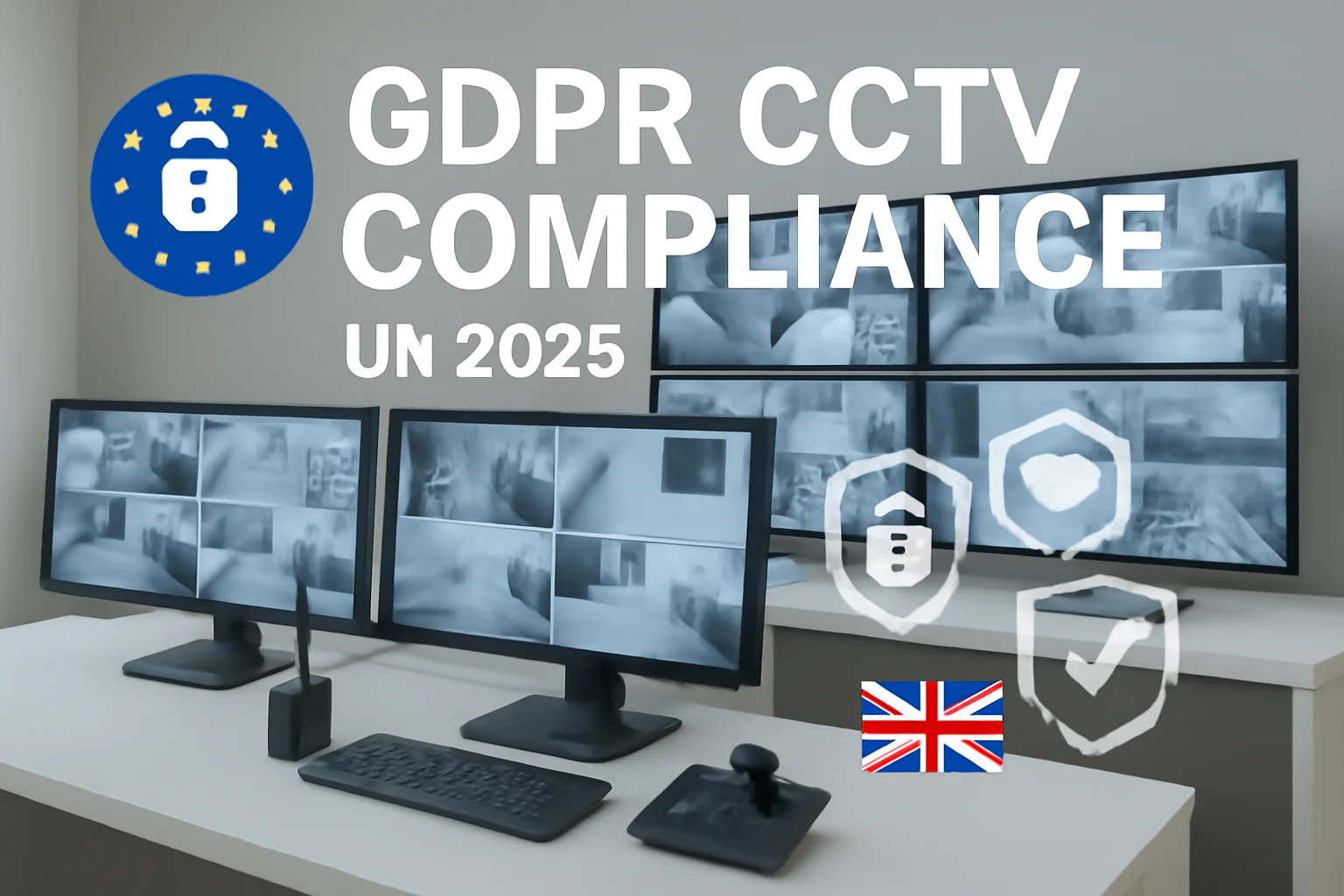 GDPR compliant CCTV system with virtual guard monitoring in UK office