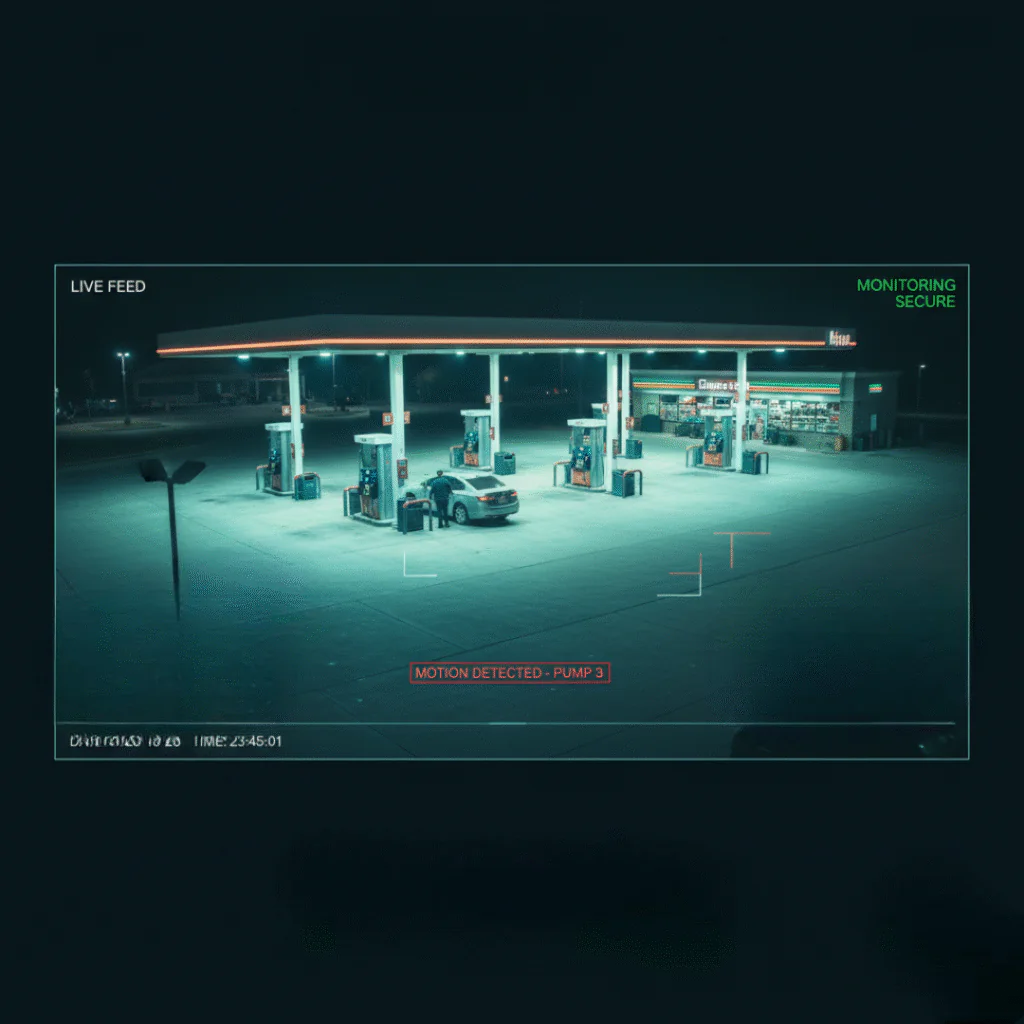 24/7 live CCTV monitoring services & Smart Security for gas stations