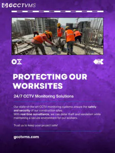UK construction site protected by GCCTVMS advanced commercial security system