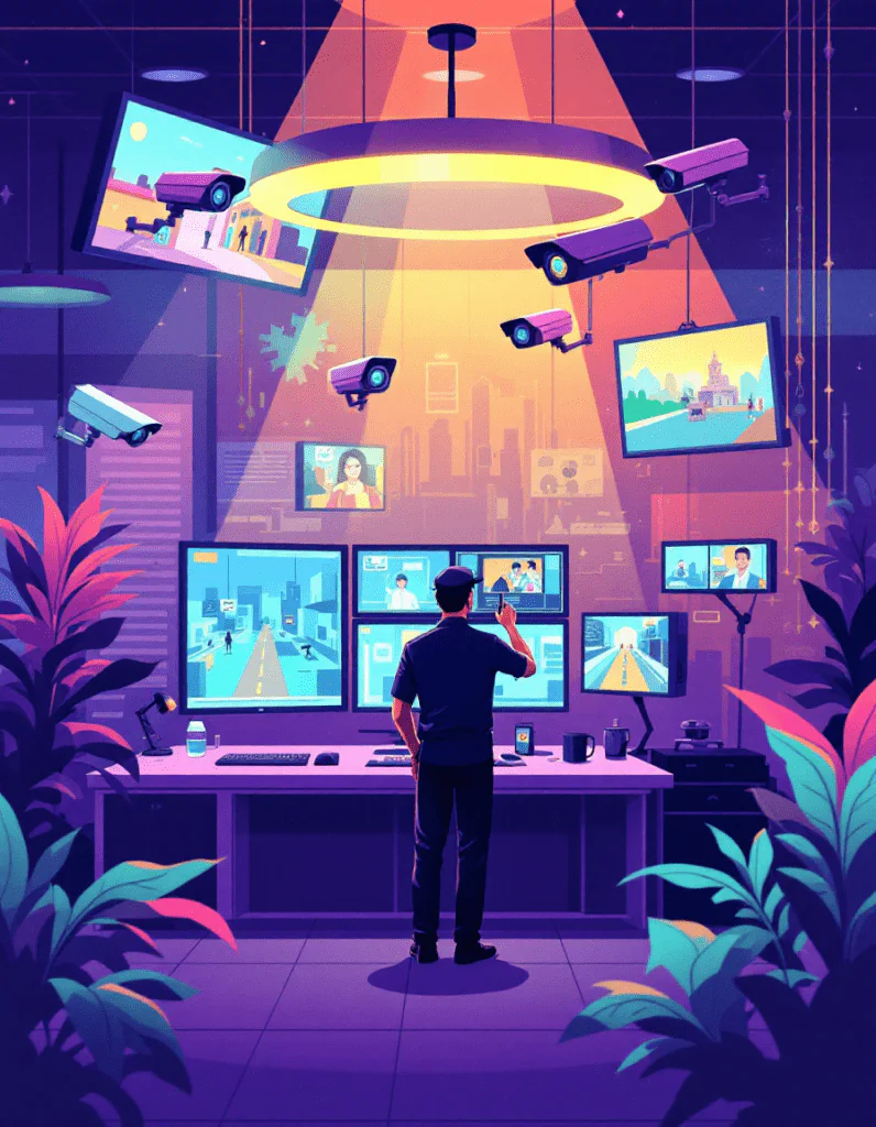 Professional camera monitoring services with 24/7 live CCTV surveillance by GCCTVMS security team"