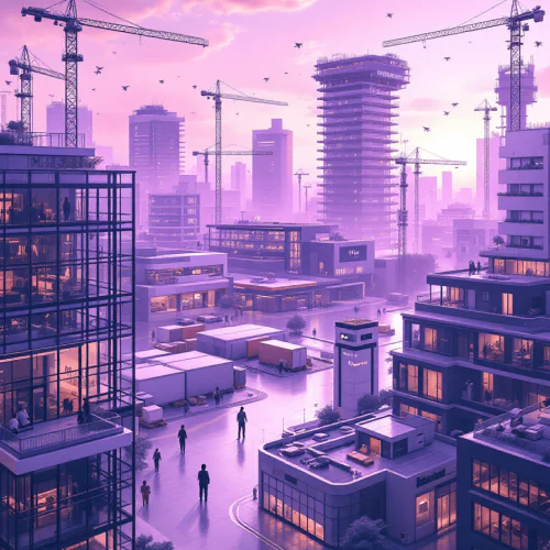 Professional remote monitoring service with operators watching security feeds in command center